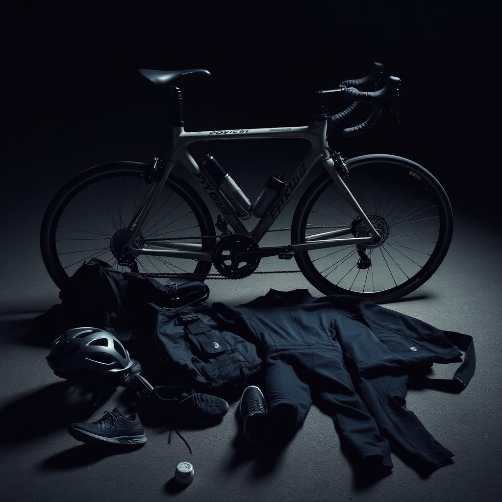Triathlete using a Striker Hero Bag on the transition mat